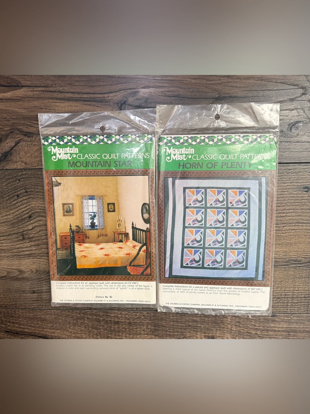 Mountain Mist Vintage Two Classic Quilt Patterns Stearns & Foster Company NWT